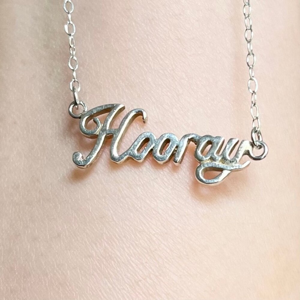"HOORAY" Silver Necklace❕